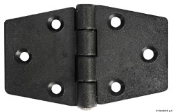Reinforced nylon hinge, black 98x65 mm 